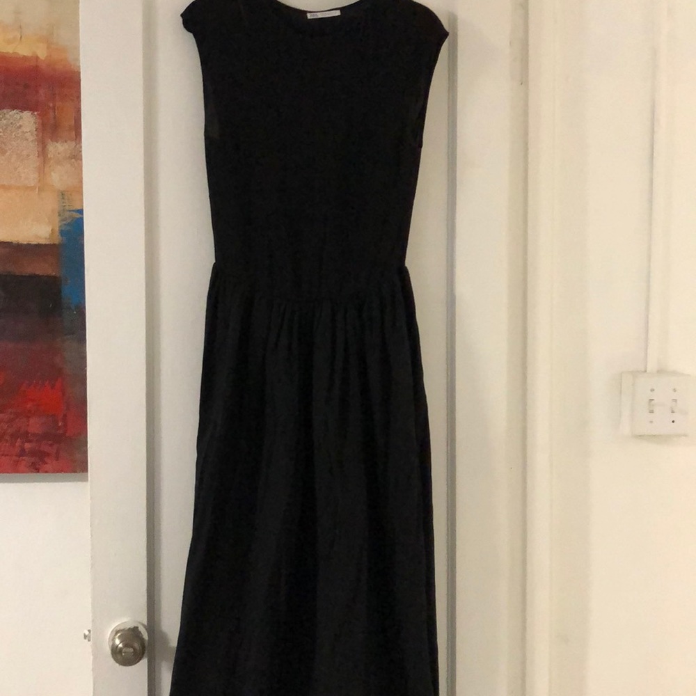 ZARA Black sleeveless maxi dress